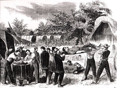 نقل الجرحى بعد معركة أنتيتام عام 1862 بواسطة ألفريد رودولف واود